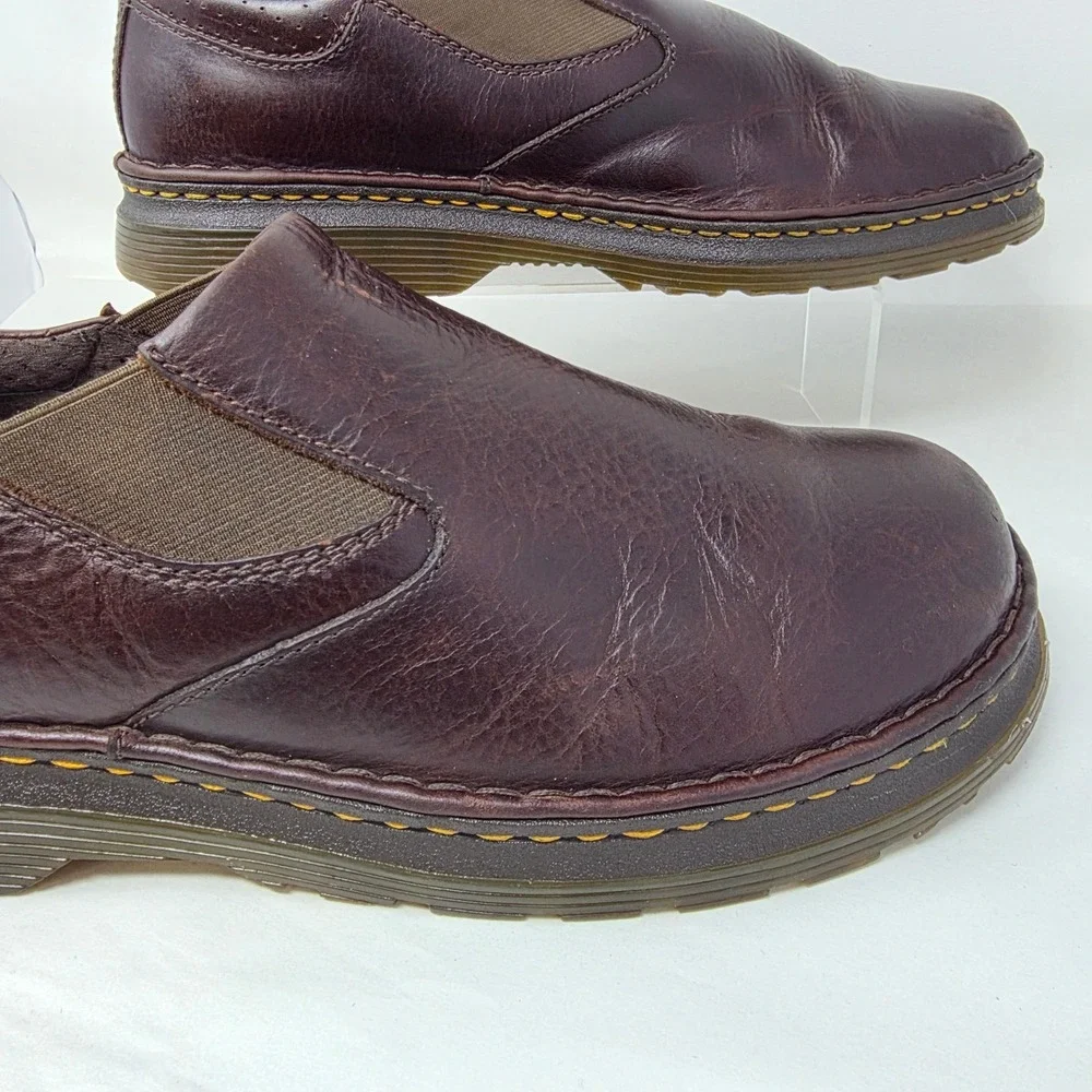 Dr. Martens Orson Mens Size 10 Slip On Loafers Brown Leather AirWair Shoes Good